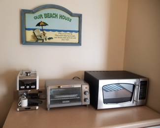 Toaster oven; microwave oven