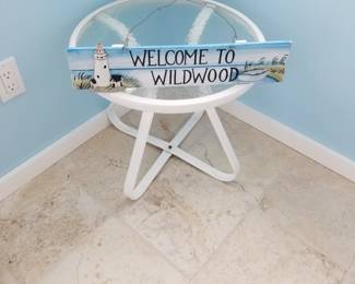 Table; beachy sentiments