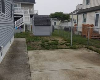 Shed is 8 ft. wide and 7 ft. deep; easy move out