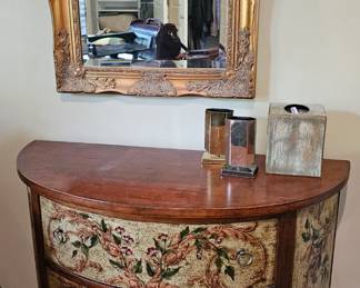 Bomba two drawer Floral Half Moon Chest.