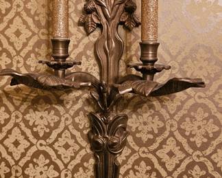 Pair of heavy Brass Wall Sconces