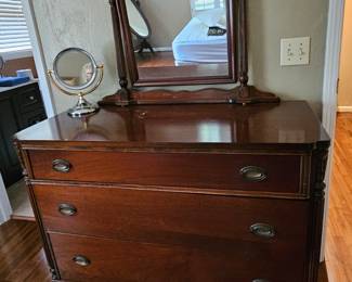 Mahogany Dresser with Mirror Antique