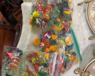 VARIOUS GLASS CANDIES