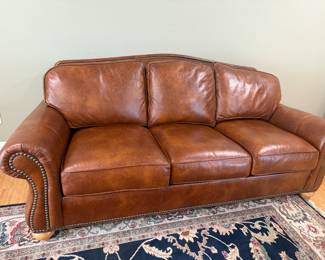 ETHAN ALLEN LEATHER SOFA