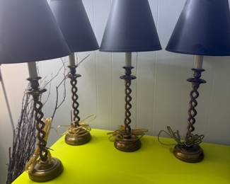 SOLID BRASS TWIST LAMPS