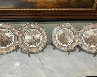 WEDGEWOOD AMERICAN SAILING SHIP PLATES