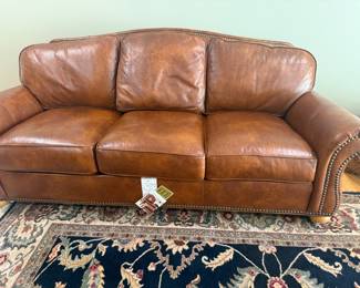 ETHAN ALLEN LEATHER SOFA