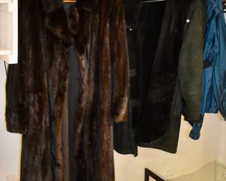 Fur coat and shearling jacket