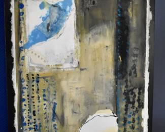 Mixed media artwork signed "Spain '98"