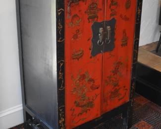 Painted Asian-inspired cabinet