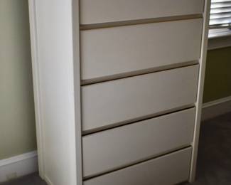 White 5-drawer dresser