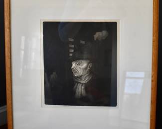 Carl Pickhardt aquatint entitled "Nocturne"