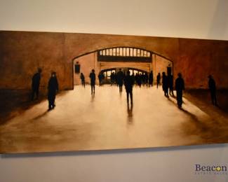 Geoffrey Johnson Grand Central Station painting on canvas