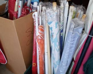 Lots of patio table umbrellas!