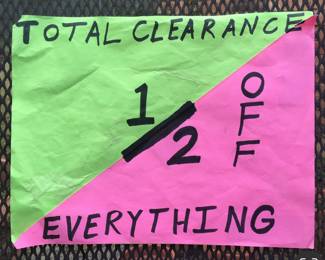 HALF price on everything Saturday!!!
YES, even the gold & Silver, even the figures, even the amazing knives… everything!!!!!!!!!!!!!!!!!!!!!!