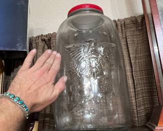 Awesome very old glass jar