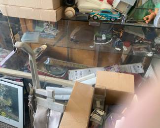 Display cases that will be sold but needed during the  sale,  there are at least  3 Large display cases that will be available for sale. Pickup on last sale date