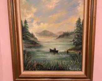 Oil or acrylic on canvas framed