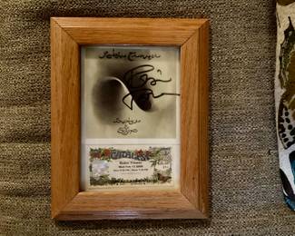 Signed Robin Trower concert card and ticket Bridge of Sighs tour