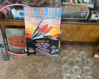Graffiti Fest 1990 impossible to find store front advertising poster