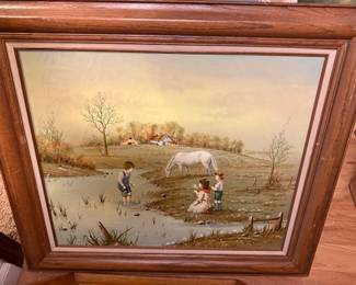 Not sure what medium this is, was in the kids room but they sent it to storage to sell the home