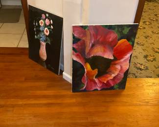 2 paintings, there are so many more paintings that we may not get pictures of them all. Various mediums, artists and ages