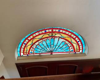 Stained glass transom 