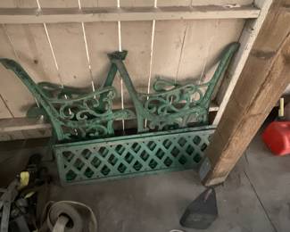 2 Antique iron park benches