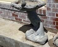 Concrete bird bath