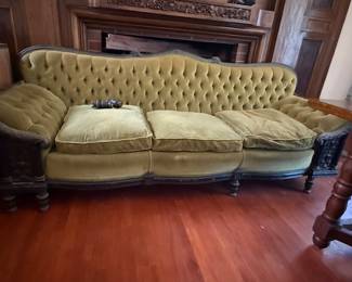 1920’s carved walnut sofa