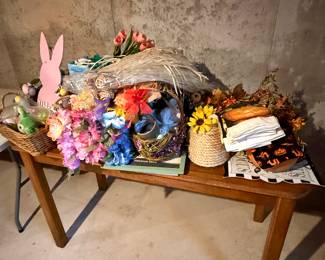 Arts and crafts supplies, holiday decor