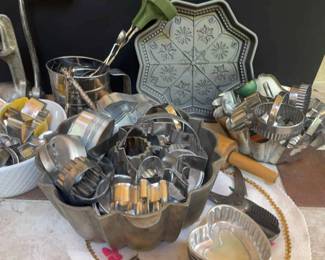 Vintage Kitchen JelloCake Molds Cookie Cutters And More