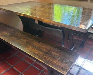Dining Table And Benches HandCrafted