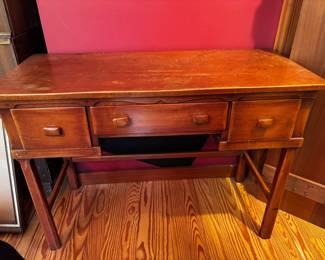 Wood Desk For Restoration Or Use
