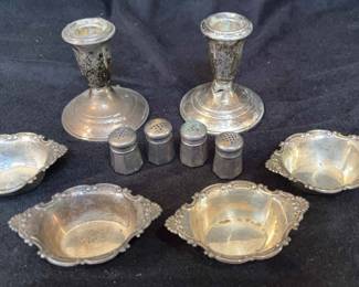 Gorham Birks Sterling Weighted Sterling Candle Holders for Scrap