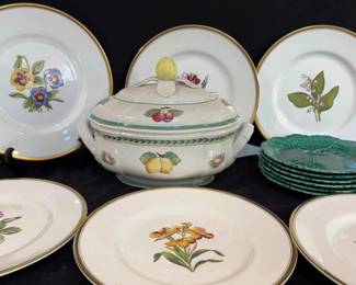 Royal Worchester Hand Painted Plates Wedgewood Plates Villeroy And Boch Soup Tureen