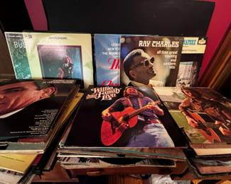 Collection of Vinyl Records Johnny Cash Gordon Lighfoot Willie Nelson And More