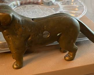 Solid Brass dog Nutcracker