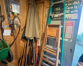 Ladders & patio umbrellas