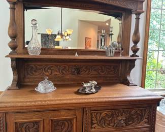 Vintage Victorian carved hutch