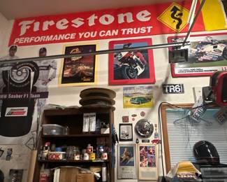 Firestone motor sport signs & car collectibles