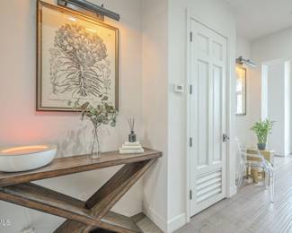 Wooden wine, hallway table.
