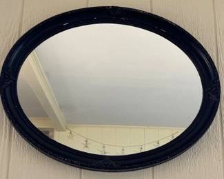Oval resin painted mirror