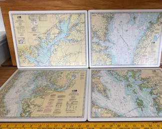Set of 4 Chesapeake Bay cork placemats