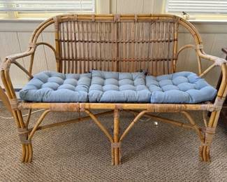Rattan settee