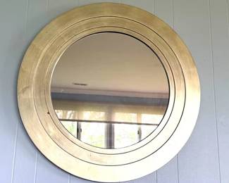 Round composite wall mirror