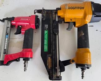 Arrow pneumatic staple gun and Bostitch pneumatic nail gun