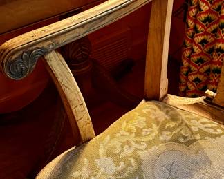 Carved arms and rails