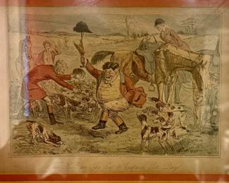 Antique Print-JORROCKS-HUNTING-HORSES-DOGS-FOX TAIL-Leech-Surtees-1853