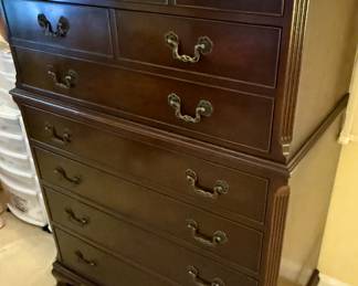Antique mahogany tall boy